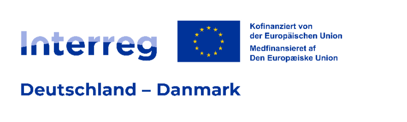 Bild vergrößern: Logo vom Interreg Projekt. Flagge der EU und Schriftzug Deutschland - Danmark